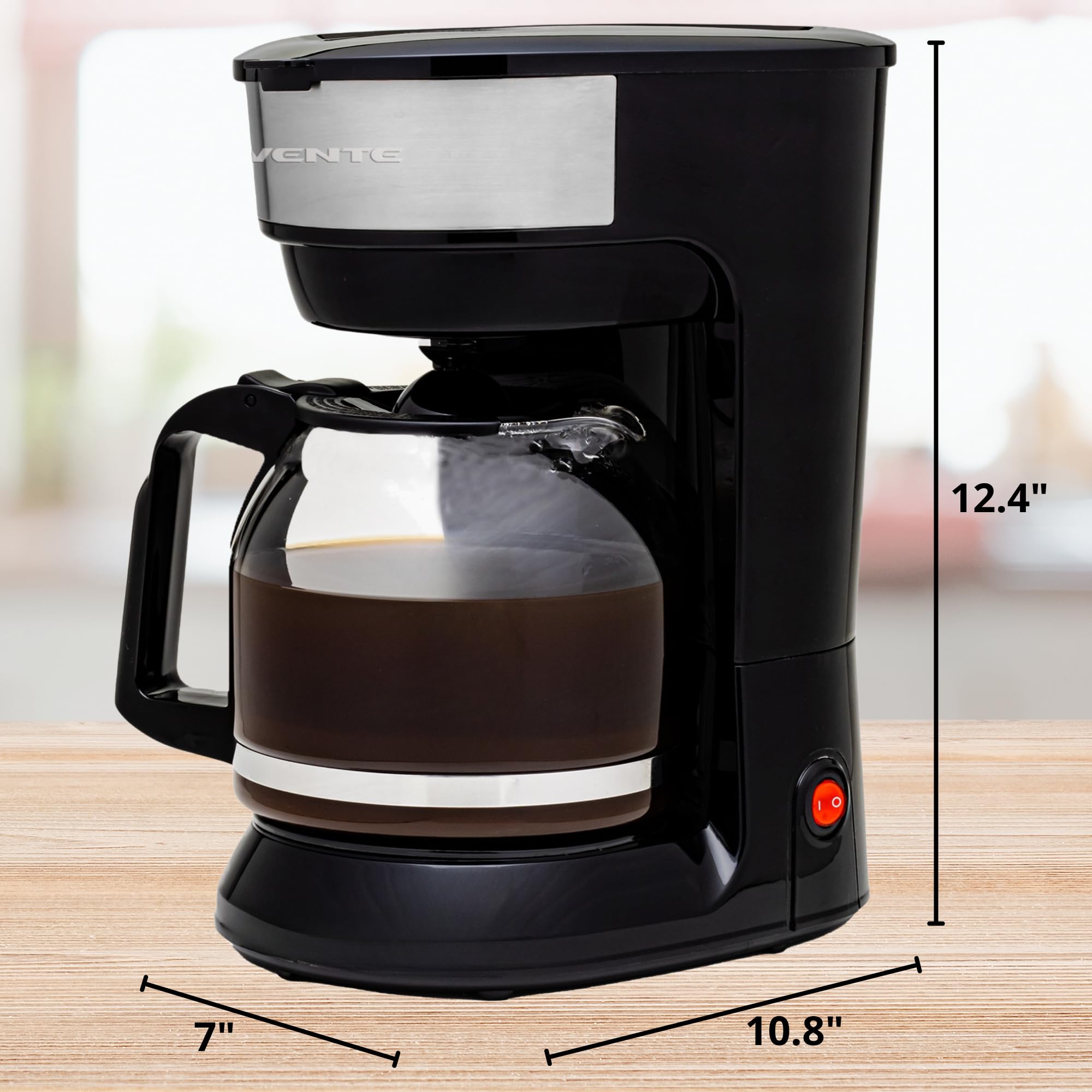 Foto 7 pulgar | Cafetera De Goteo Ovente Cm412b  1 8 L  12 Tazas  Con Jarra De Vidrio - Venta Internacional.