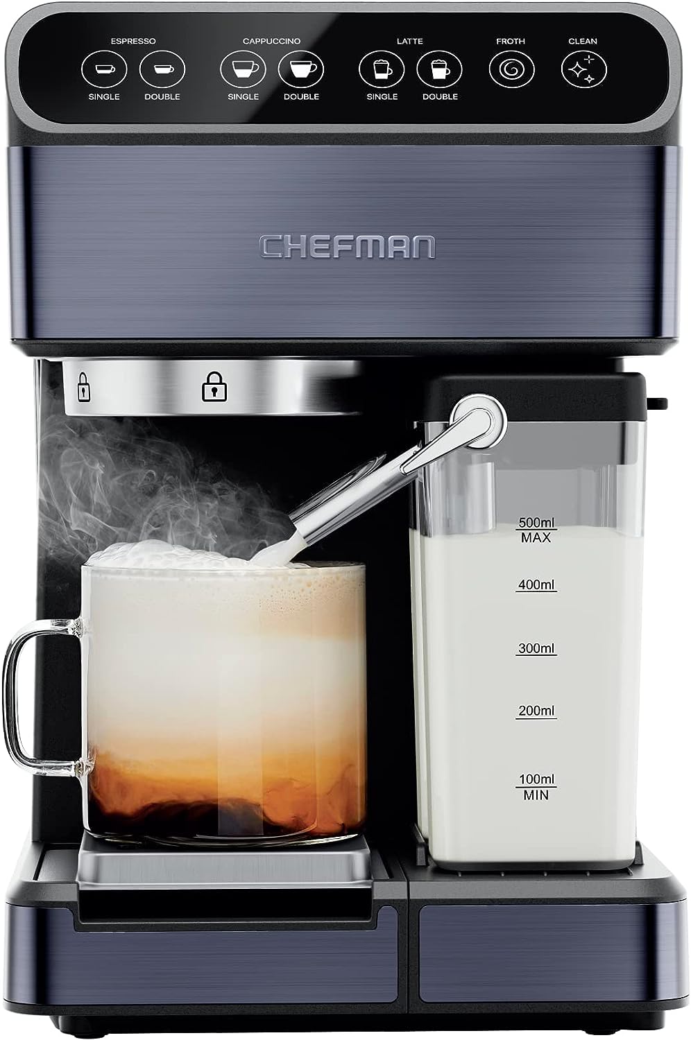 Máquina Dd Café Espresso Chefman  6 En 1 con Vapor