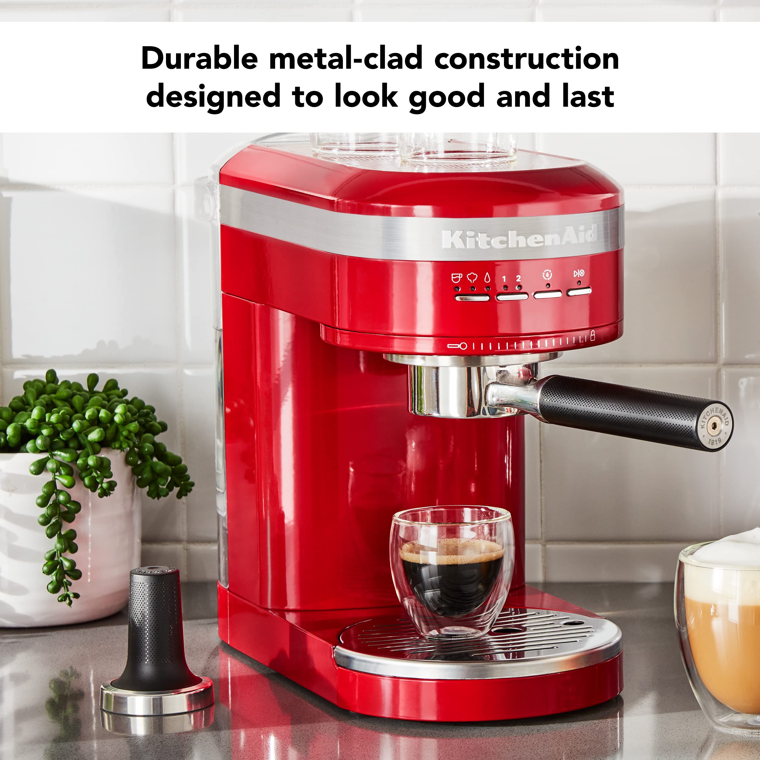 Foto 5 pulgar | Máquina De Café Espresso Kitchenaid Kes6503 Metal 1.4l Empire Red - Venta Internacional.