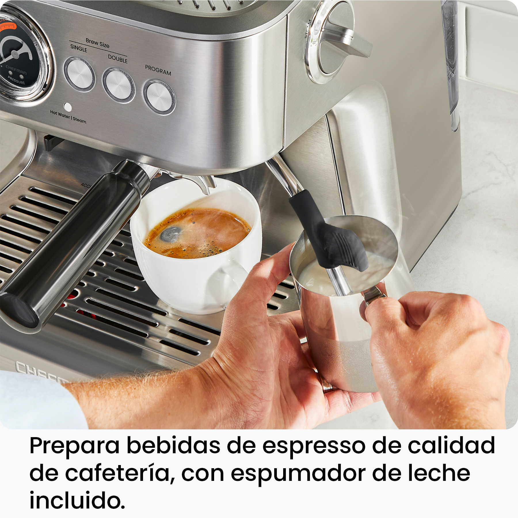 Foto 6 | Chefman - Máquina De Espresso Con Molino