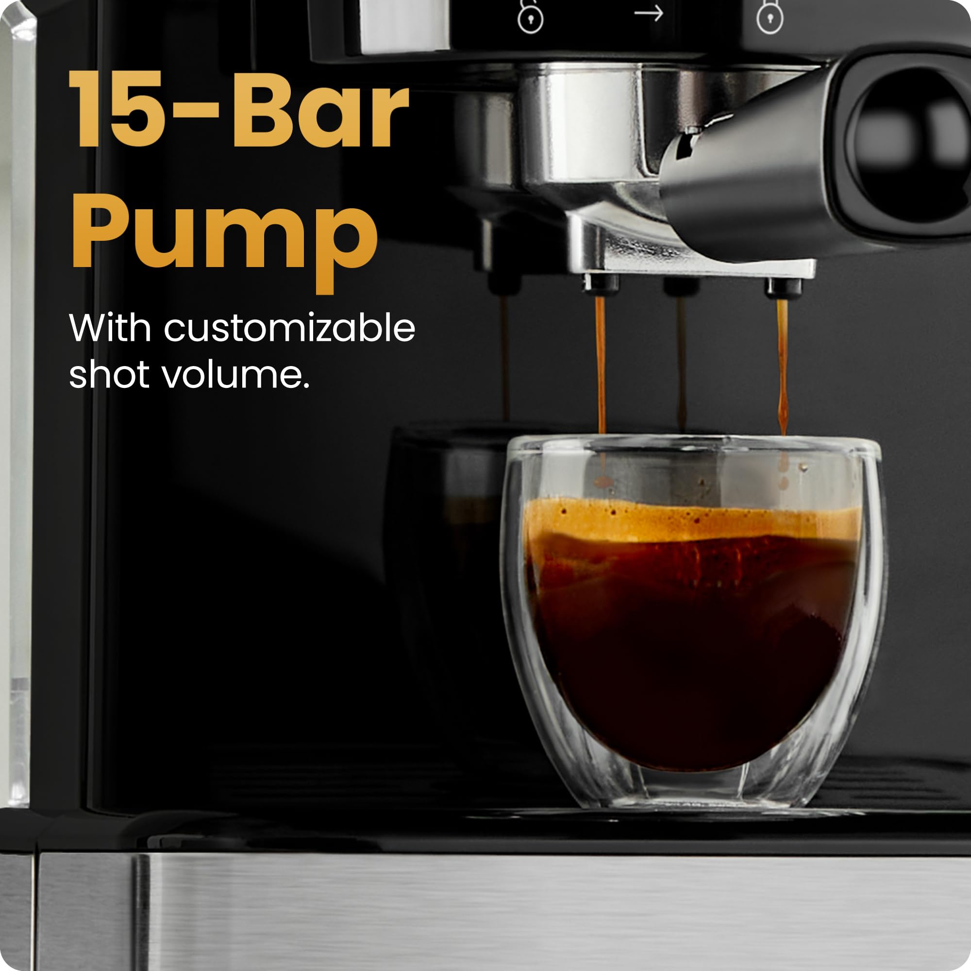 Foto 4 pulgar | Máquina De Café Espresso Chefman Craftbrew De 15 Barras Con Varilla De Vapor De 1,8 L - Venta Internacional.