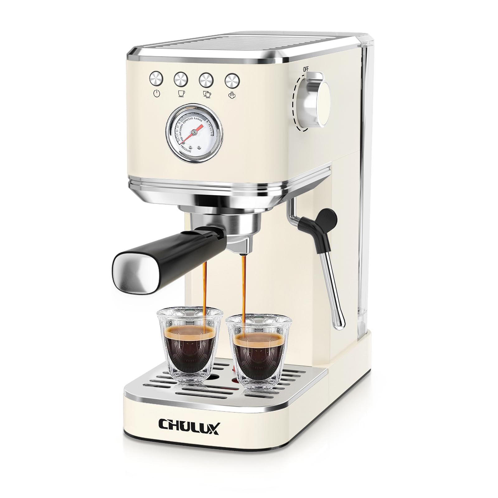 Foto 2 pulgar | Máquina De Café Espresso Chulux Slim Con Espumador De Leche Y Bomba De 20 Bares - Venta Internacional.