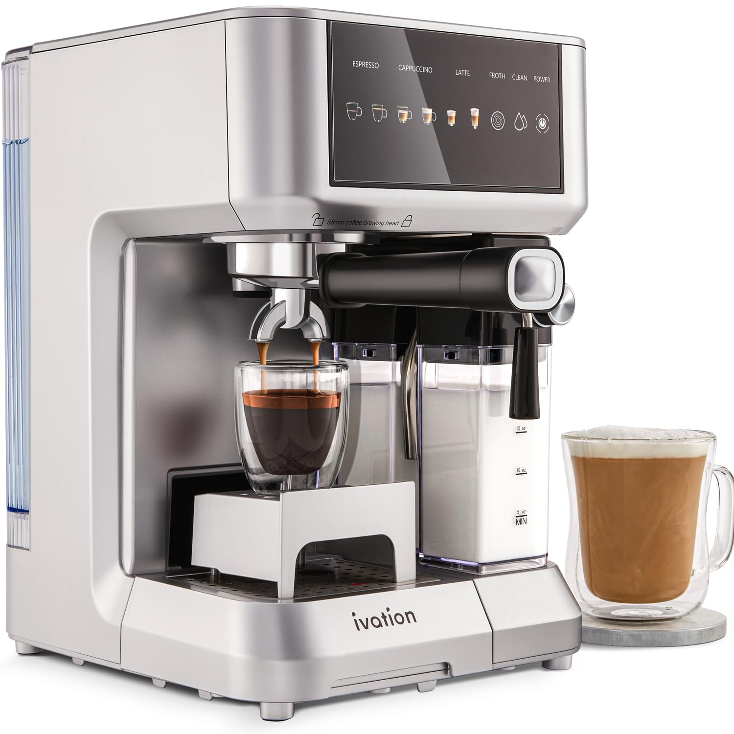 Foto 2 pulgar | Máquina ara Café Ivation con Espumador de Leche 1,6 L - Venta Internacional