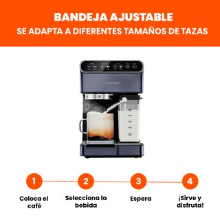 Foto 3 | Chefman - Cafetera Espresso De 1,8 Litros Con Espumador Color Negro
