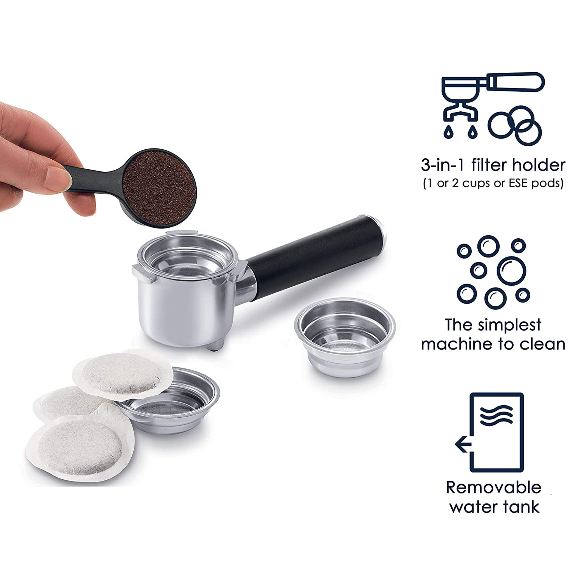 Foto 3 | Máquina De Café Espresso De'longhi Ecp3420 15 Bares Con Espumador De Leche - Venta Internacional.