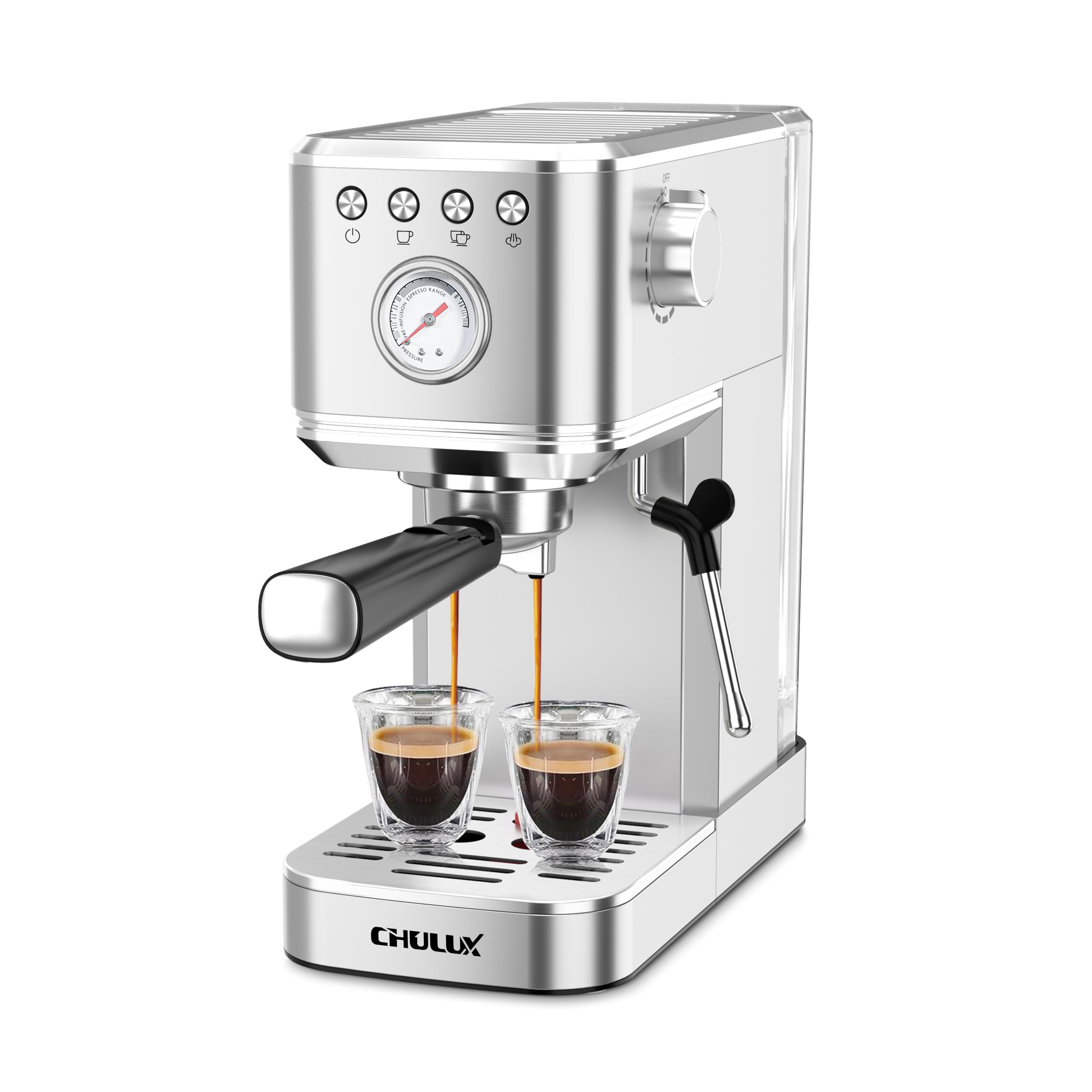 Foto 1 | Máquina De Café Espresso Chulux Slim Con Espumador De Leche 20 Bar 1350 W - Venta Internacional.