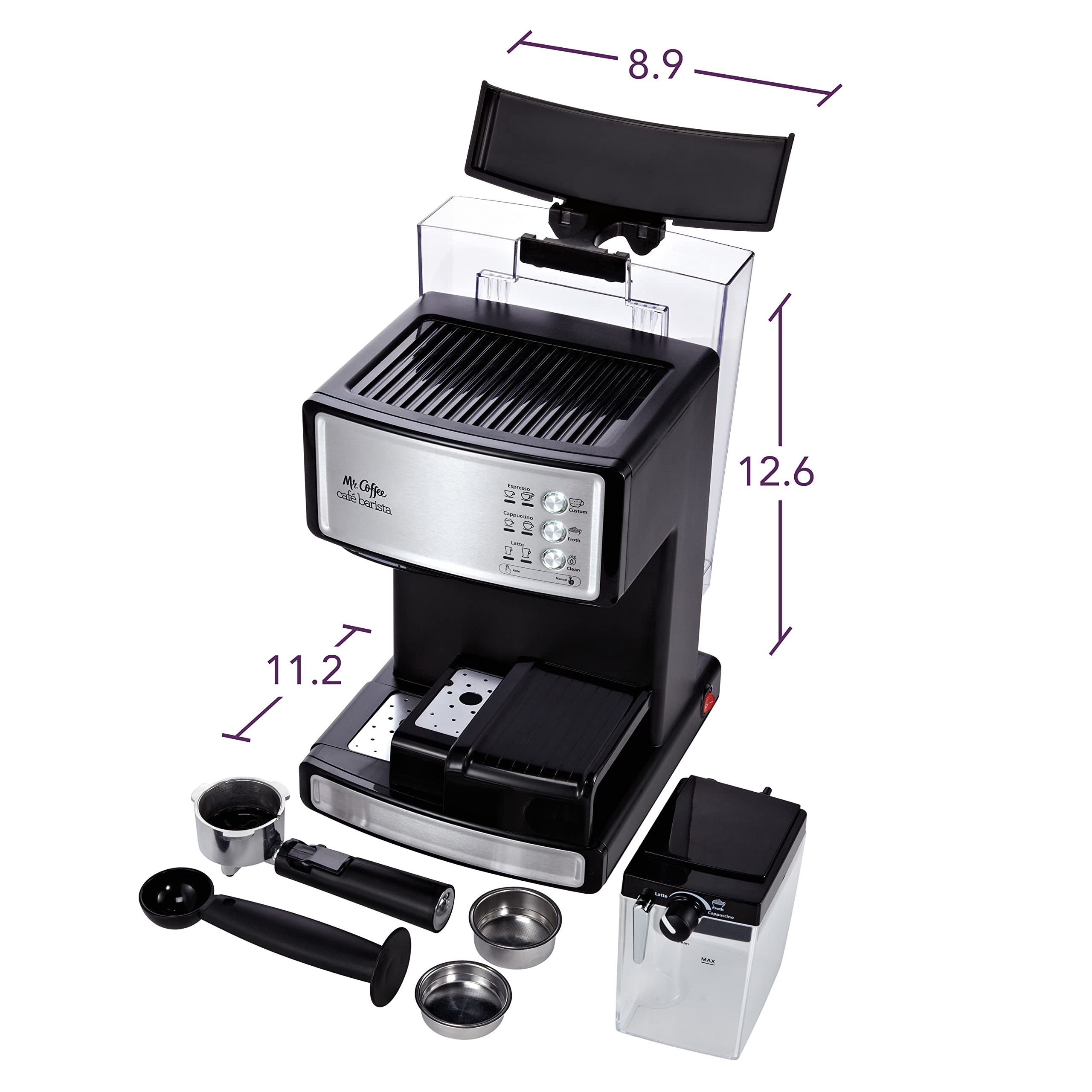 Foto 6 pulgar | Máquina De Café Espresso Y Capuchino Mr. Coffee Programable - Venta Internacional.