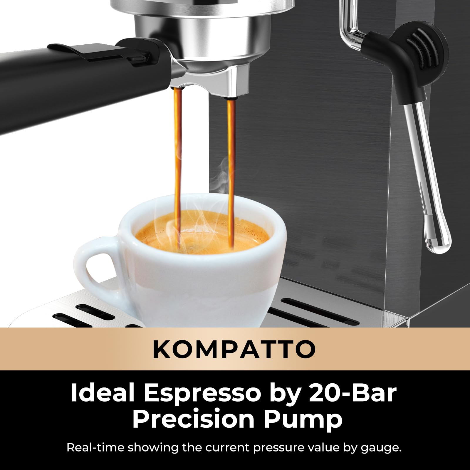 Foto 4 pulgar | Máquina De Café Espresso Chulux Slim Con Espumador De Leche 1350 W 20 Bar - Venta Internacional.