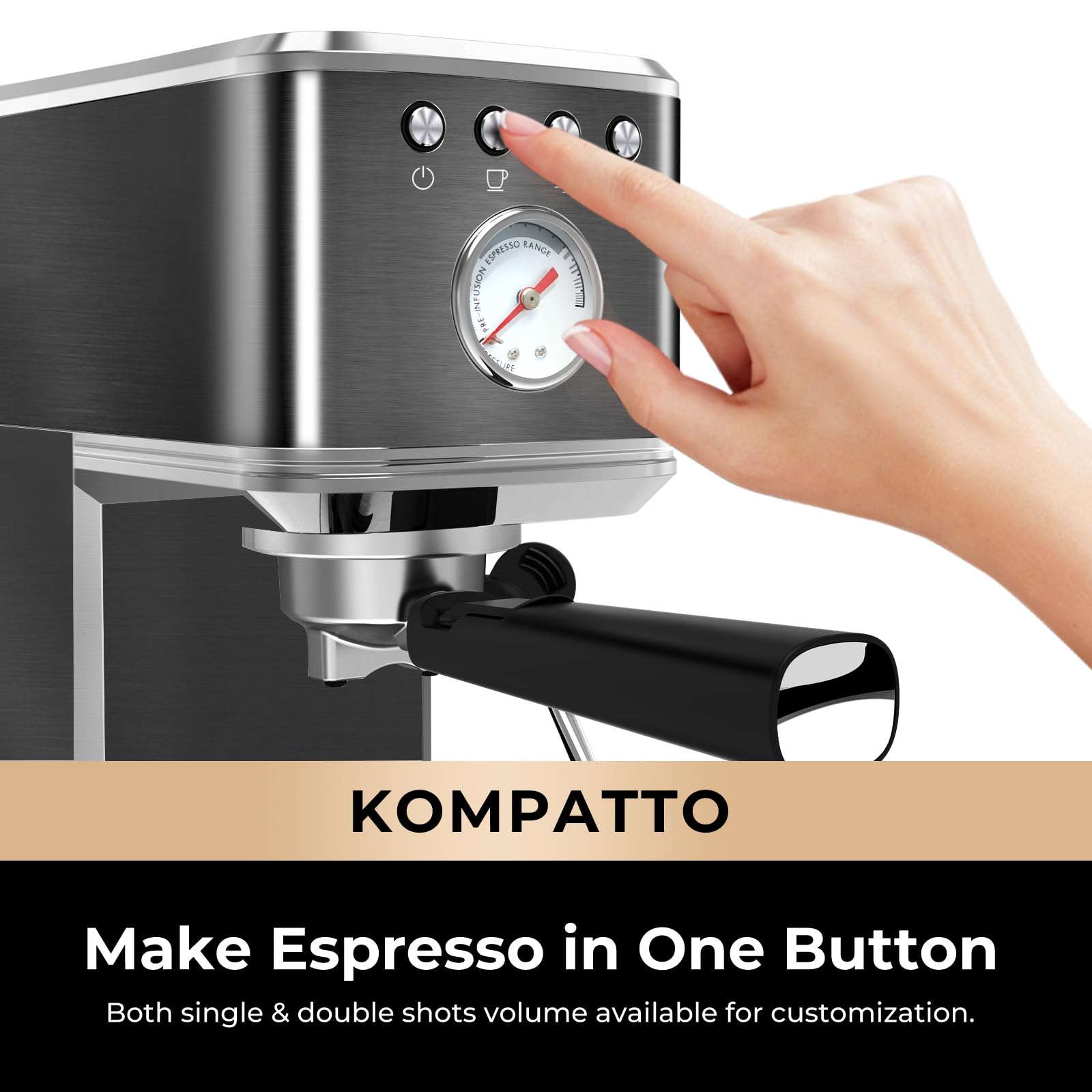 Foto 6 pulgar | Máquina De Café Espresso Chulux Slim Con Espumador De Leche 1350 W 20 Bar - Venta Internacional.