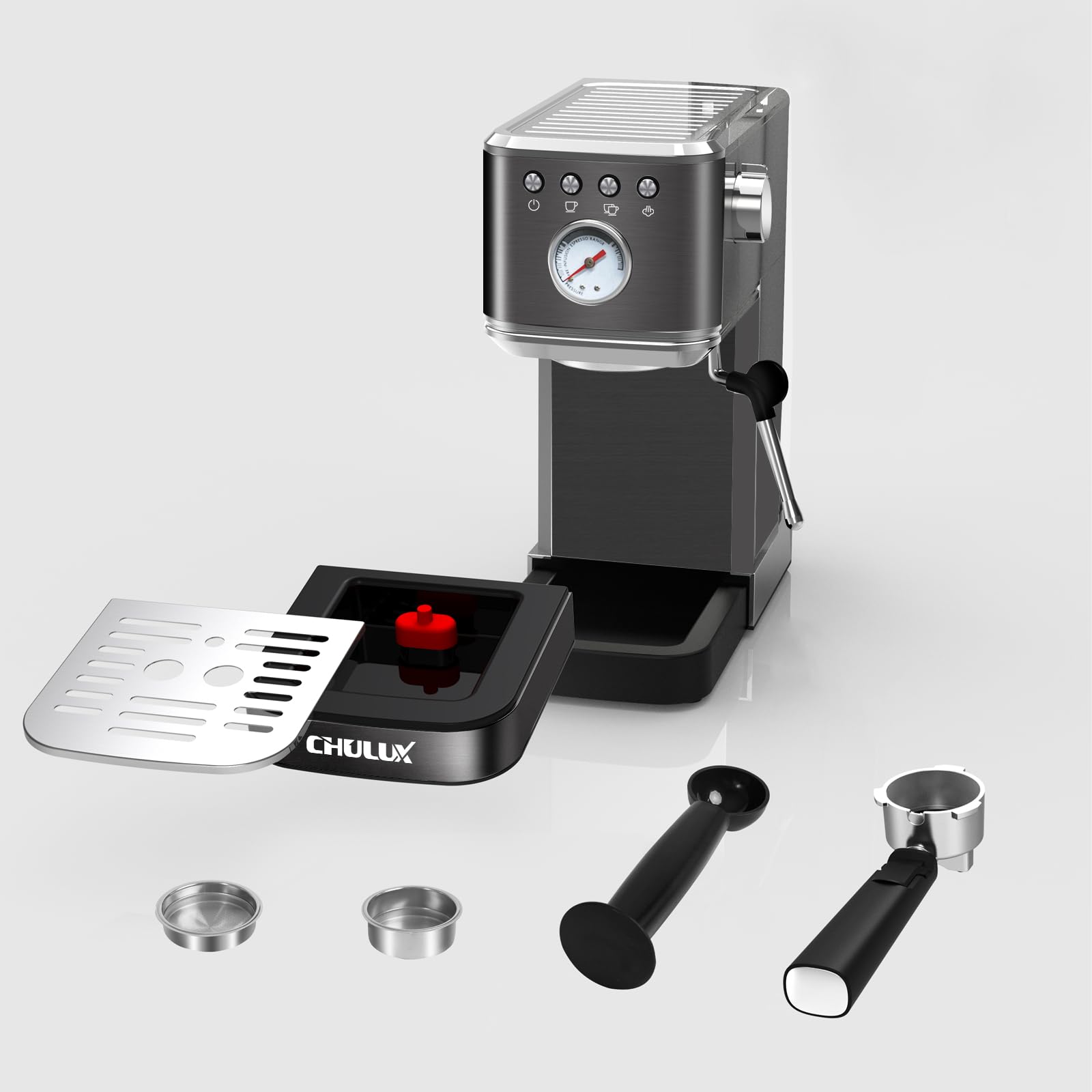 Foto 7 | Máquina De Café Espresso Chulux Slim Con Espumador De Leche 1350 W 20 Bar - Venta Internacional.
