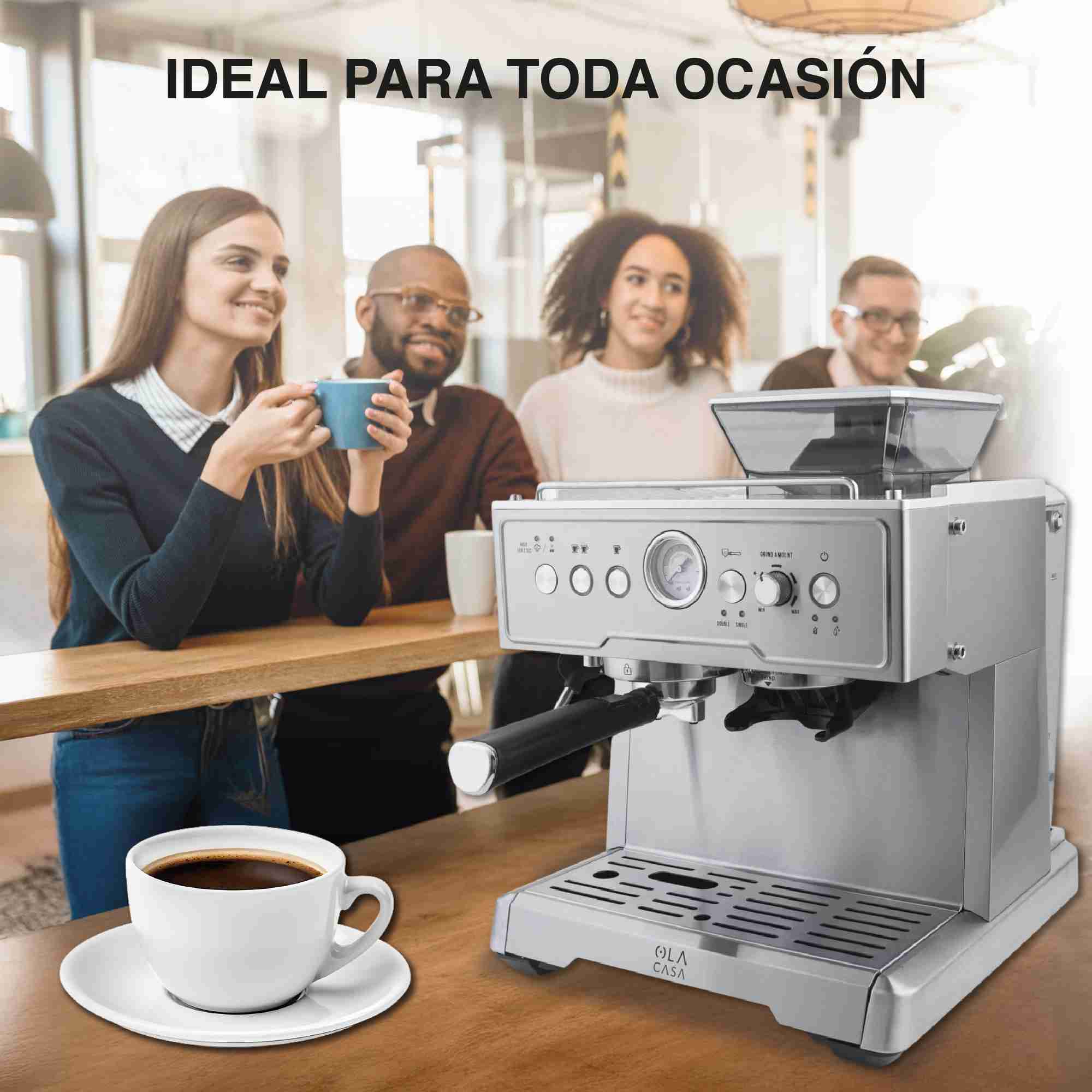 Foto 7 | Cafetera Espresso Ola Casa Con Molino