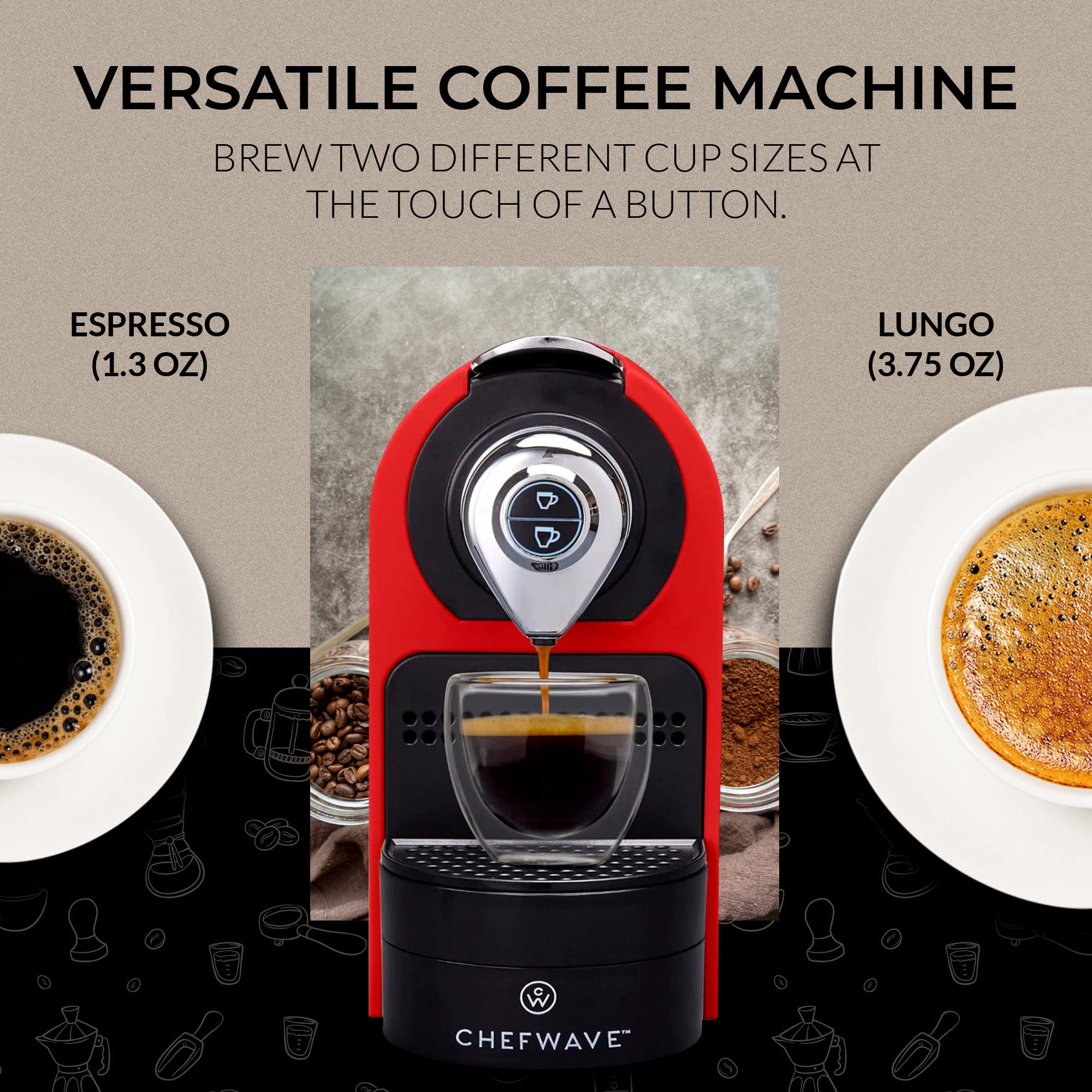 Foto 3 | Máquina De Café Espresso Chefwave Kava Con Bomba De 20 Bar De Acero Inoxidable - Venta Internacional.