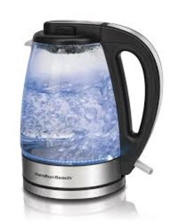 Foto 1 | Hervidor De Agua Hamilton Beach 40865g 1.7 Lt Jarra De Vidrio Negro
