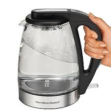 Foto 3 pulgar | Hervidor De Agua Hamilton Beach 40865g 1.7 Lt Jarra De Vidrio Negro