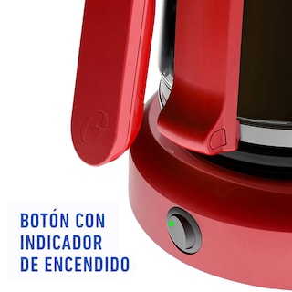 Foto 3 | Cafetera Oster Básica 12 Tazas Filtro Permanente color Rojo