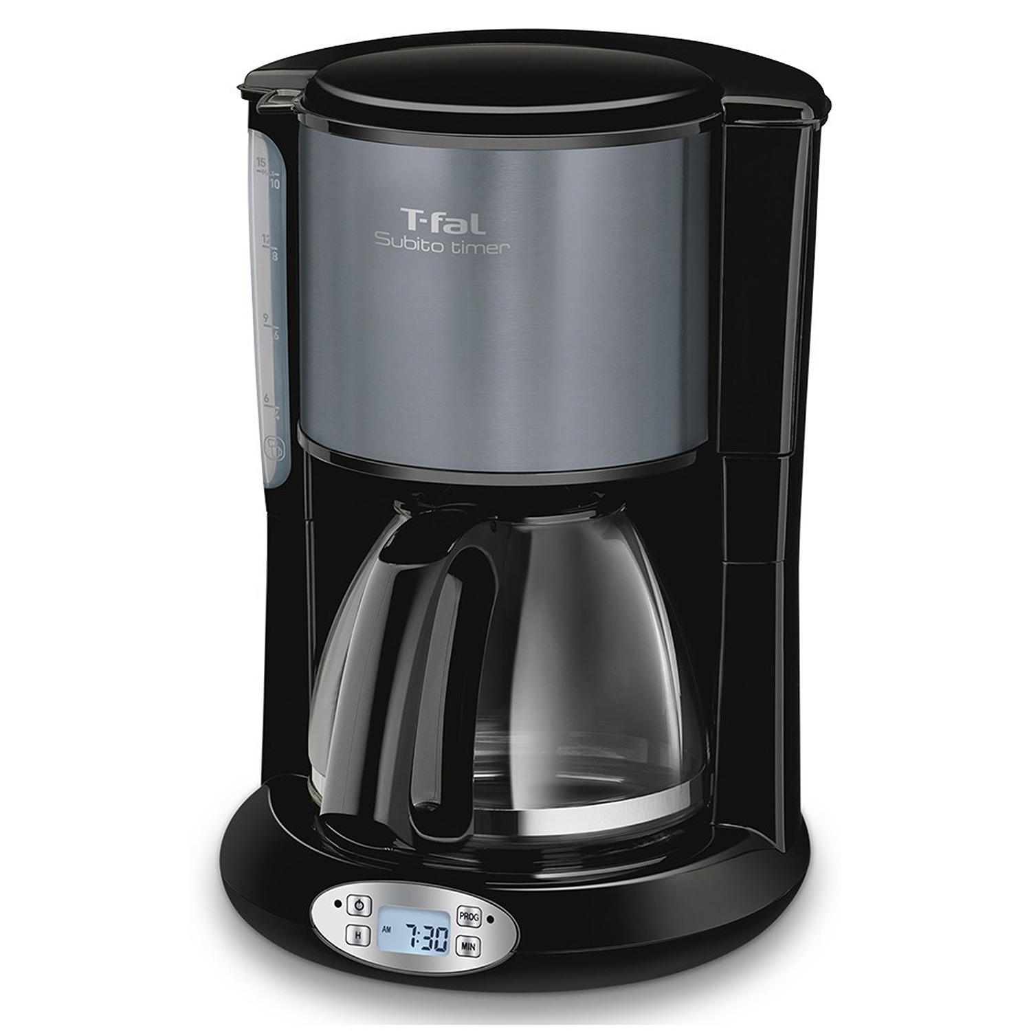 Cafetera Programable T-Fal color Negro 15 Tazas Mineral