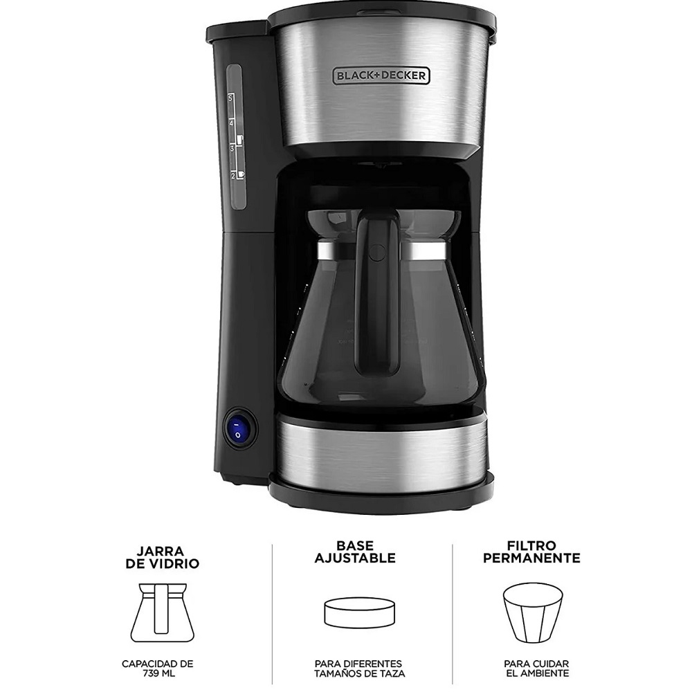 Foto 3 pulgar | Cafetera Black+Decker BDCM0755S-MX color Negro 4 en 1 + Taza