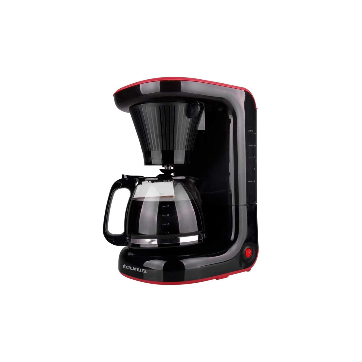 Cafetera Taurus Velvet Semi Automática color Negro con Rojo de Goteo