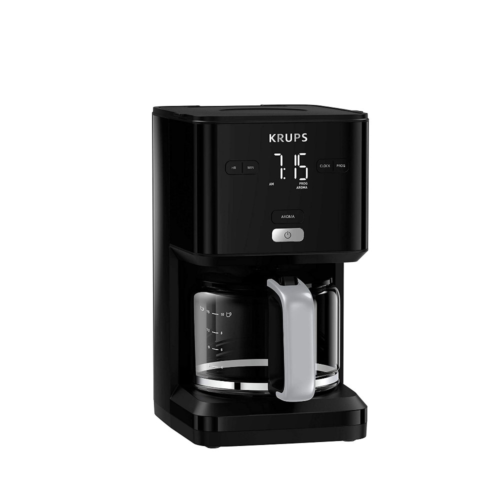 Cafetera 12 Tazas 1.25 Lts Programable 24 Hrs Krups Km6008mx color Negro