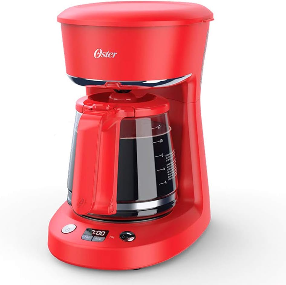 Cafetera Programable Oster BVSTDCP12R013 color Rojo 12 Tazas