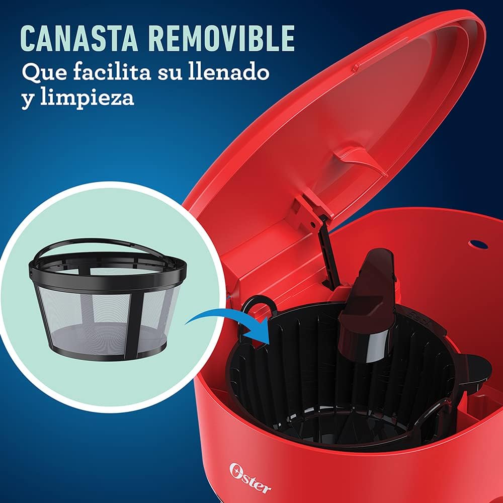 Foto 4 pulgar | Cafetera Programable Oster BVSTDCP12R013 color Rojo 12 Tazas