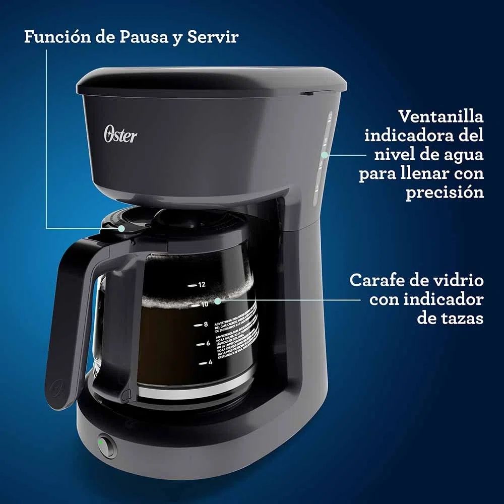 Foto 5 pulgar | Cafetera Oster BVSTDCS12B color Negro 12 Tazas