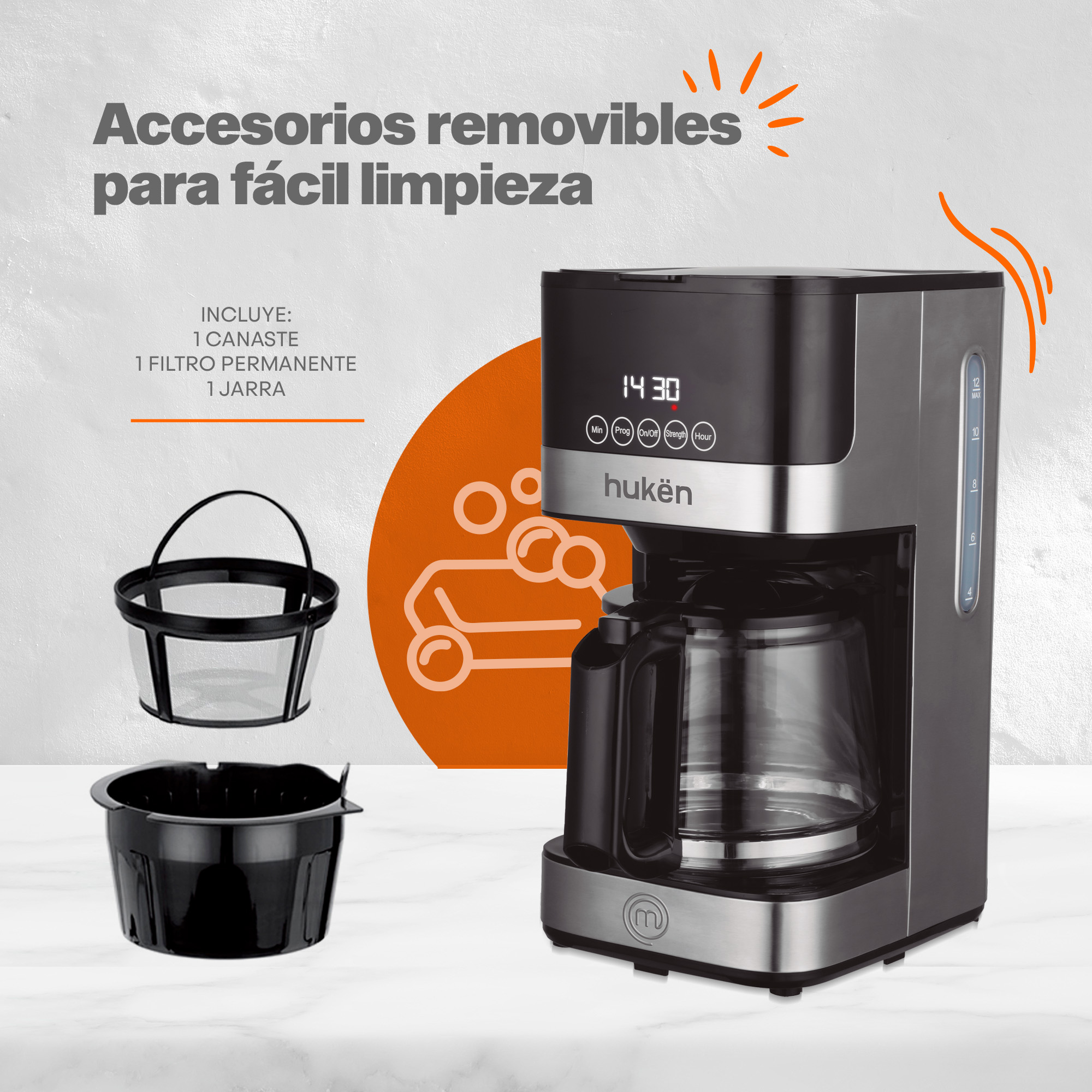 Foto 6 pulgar | Cafetera Programable Smart-brew Masterchef