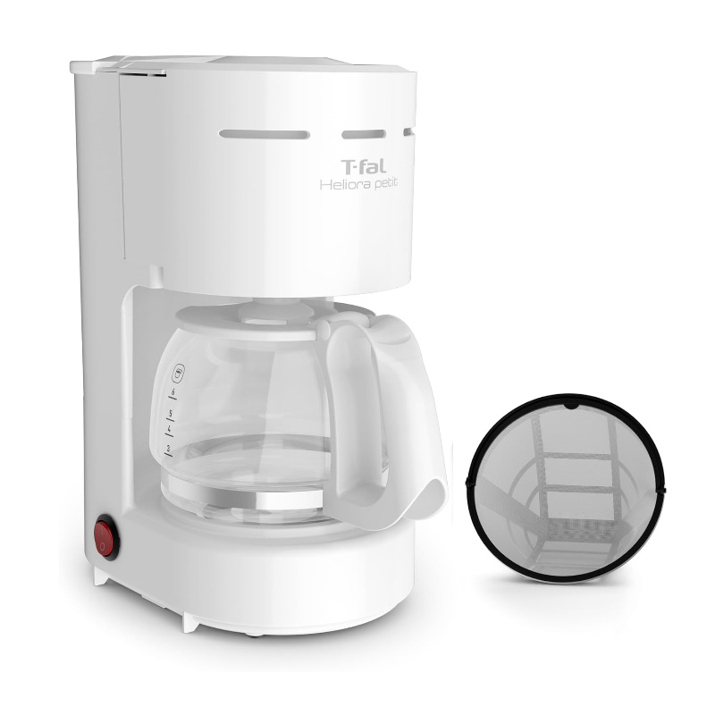 Cafetera Filtro Permanente Tefal 6 Tazas Heliora Petit Blanca