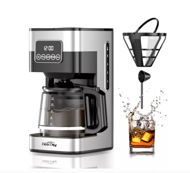 Cafetera Programable de Goteo 12 Tazas con Filtro Permanente $2,303