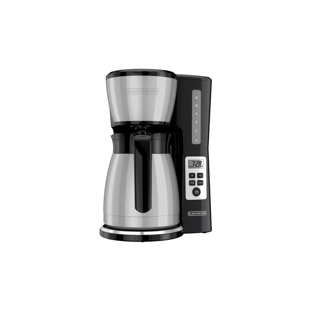 Cafetera BLACK+DECKER CM2046S Semiautomática de Goteo Negra con Plata