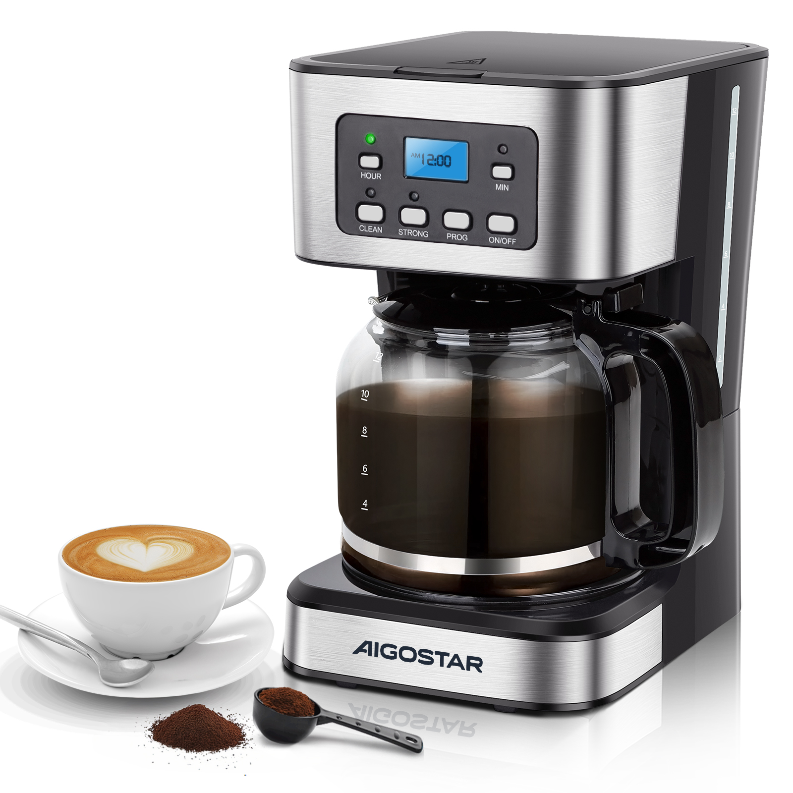 Foto 2 pulgar | Cafetera De Goteo Programable De 950w, Gran Capacidad De 1.8l, Con Filtro Reutilizableaigostar