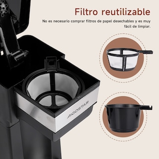 Foto 3 | Cafetera Electrica Portatil 700 W Negro Aigostar