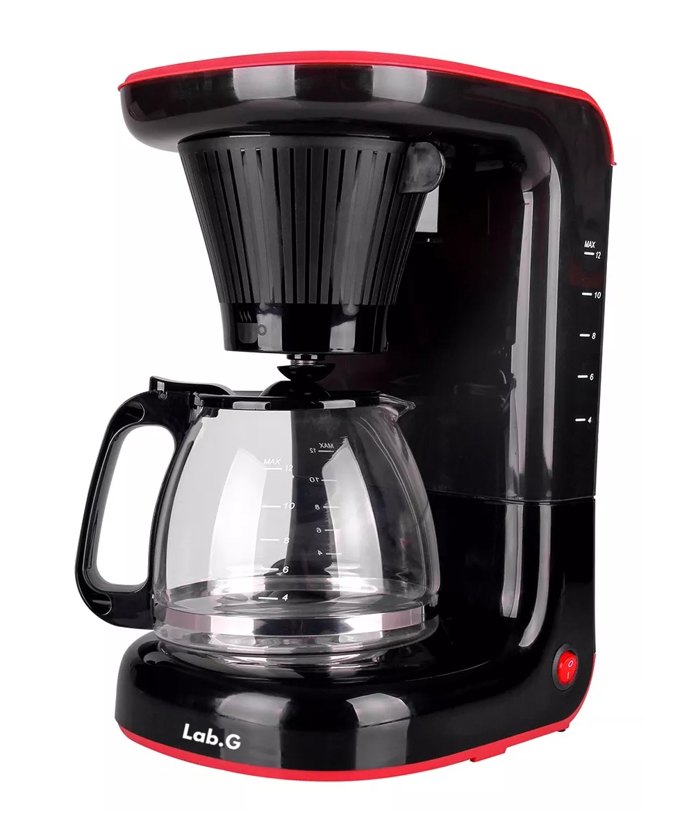 Foto 5 pulgar | Cafetera Velvet Semi Automática De Goteo Negro Lineas Rojas