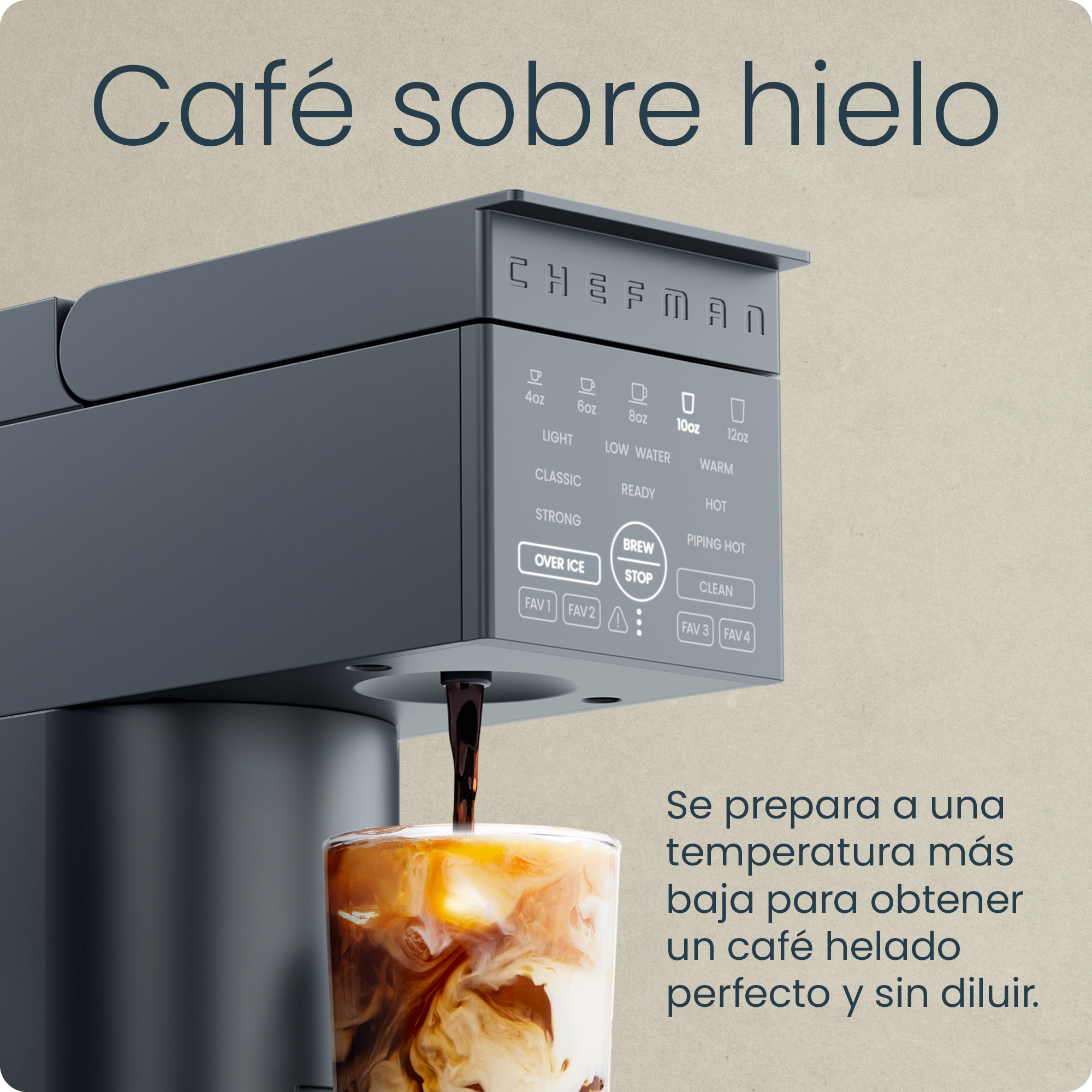 Foto 4 pulgar | Chefman - Caffeinator | Cafetera De Una Sola Porción Para K-cup Y Café Molido