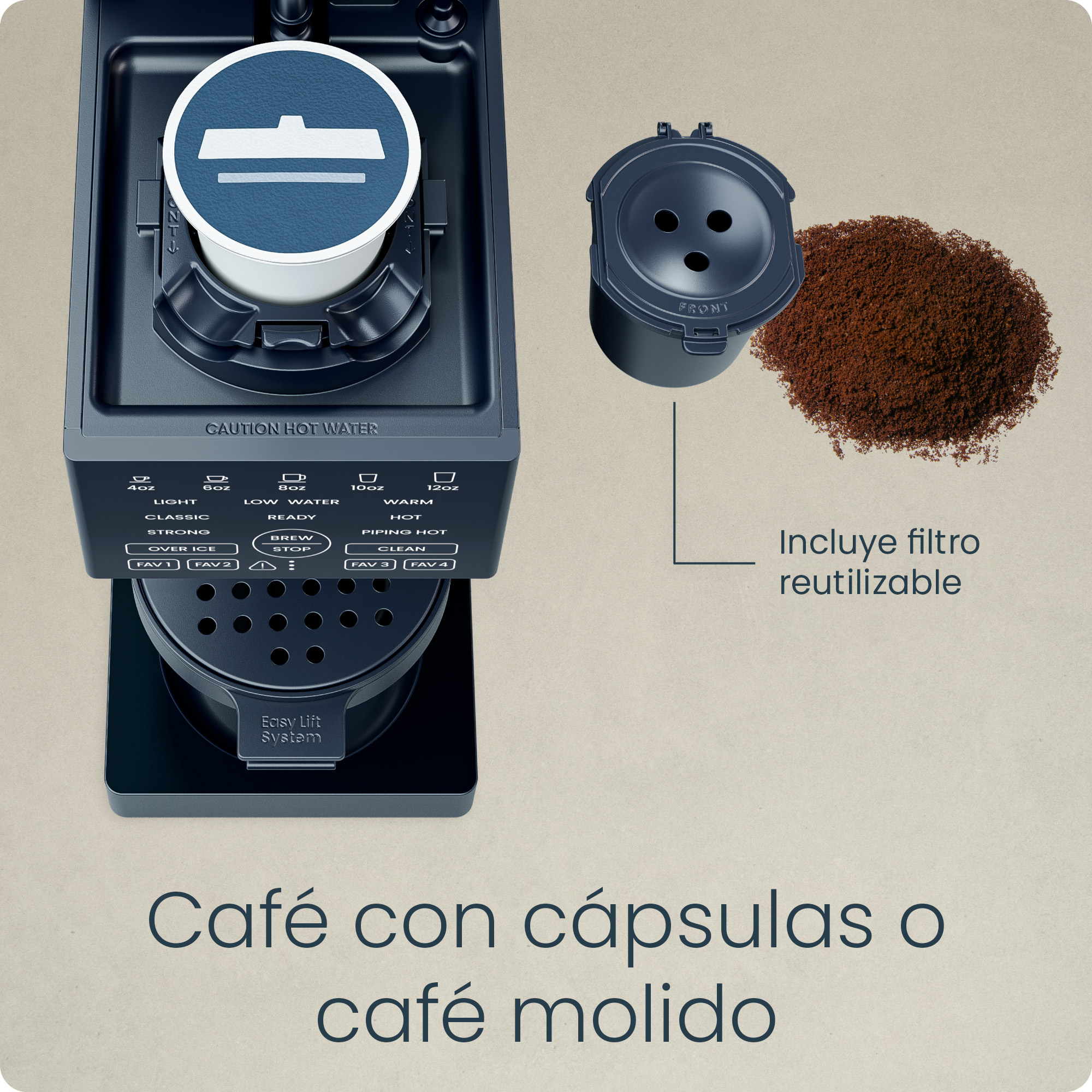 Foto 8 pulgar | Chefman - Caffeinator | Cafetera De Una Sola Porción Para K-cup Y Café Molido