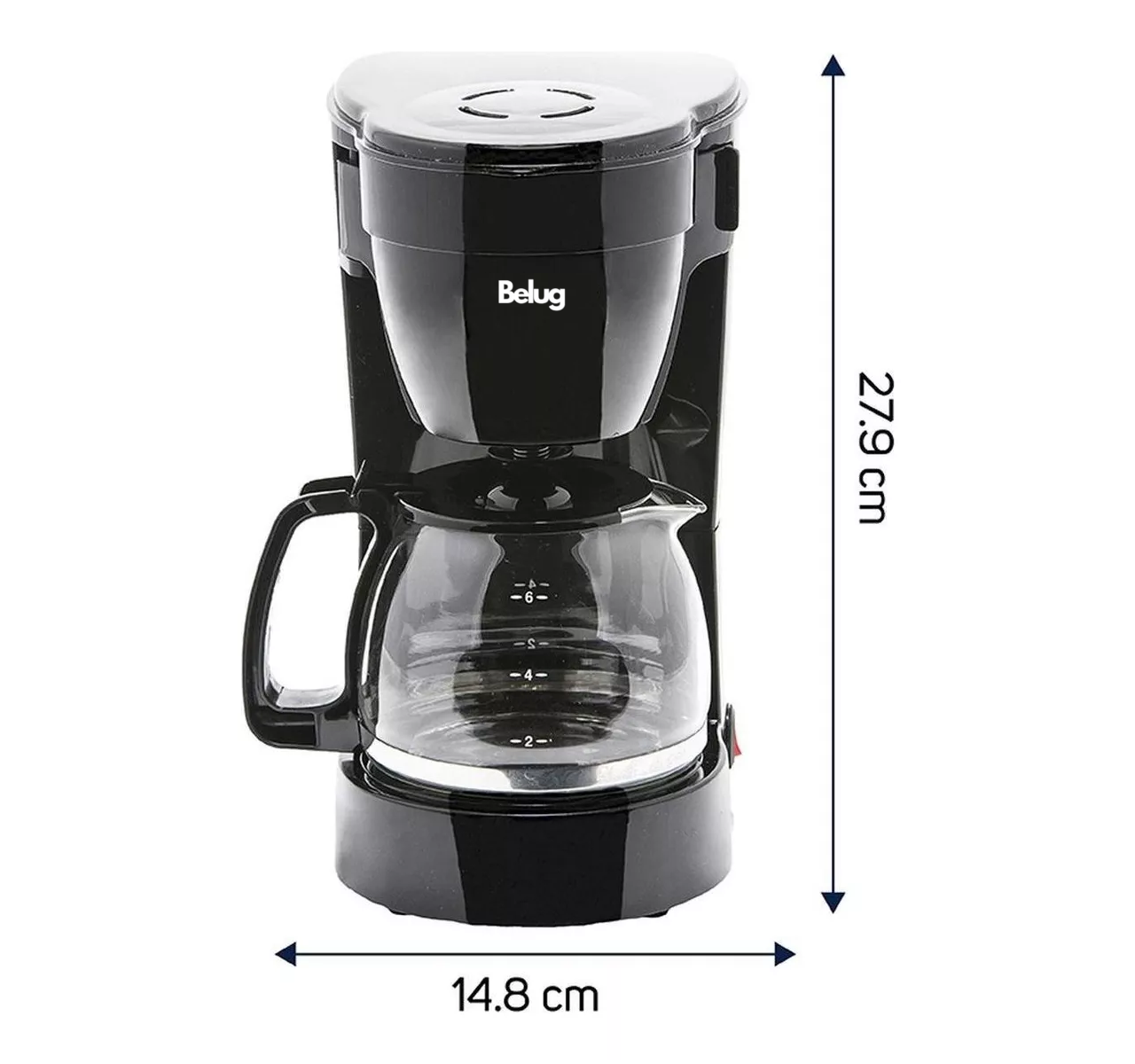 Foto 3 pulgar | Cafetera Belug Semi Automática Negra De Goteo