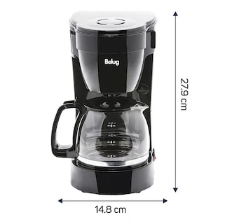 Foto 2 | Cafetera Belug Semi Automática Negra De Goteo