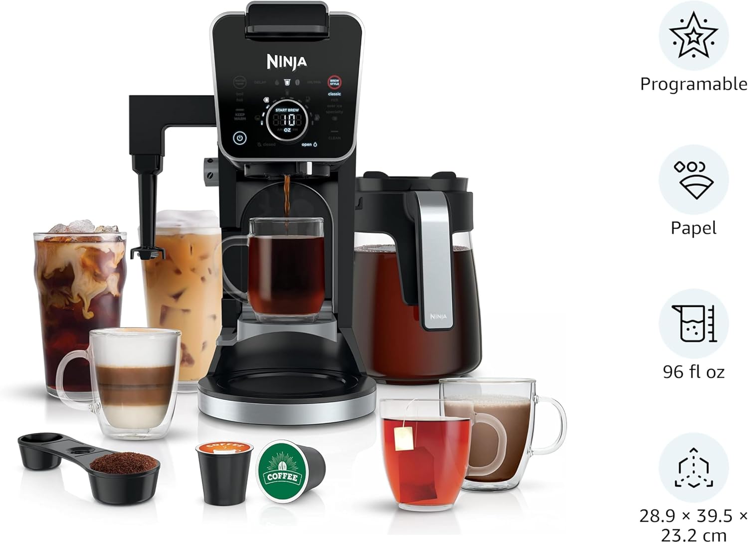 Foto 3 pulgar | Cafetera Ninja Dualbrew Pro De 12 Tazas | Cápsulas De Una Sola Reserva Y Molidos |4 Estilos De Preparación, Es