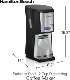 Foto 3 | Cafetera Hamilton Beach 48465 12 Tazas Programable Negra