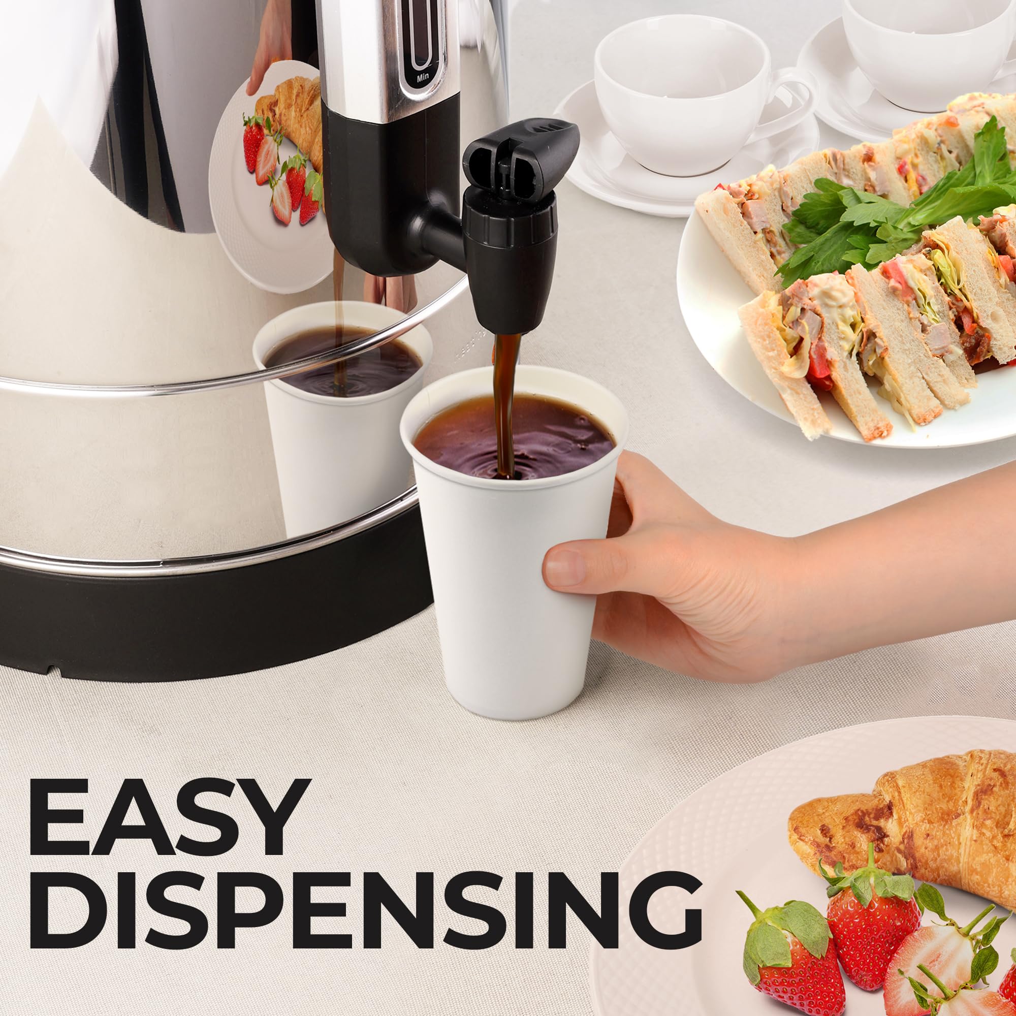 Foto 4 | Cafetera Zulay Commercial 100 Tazas De Acero Inoxidable Plateada - Venta Internacional.