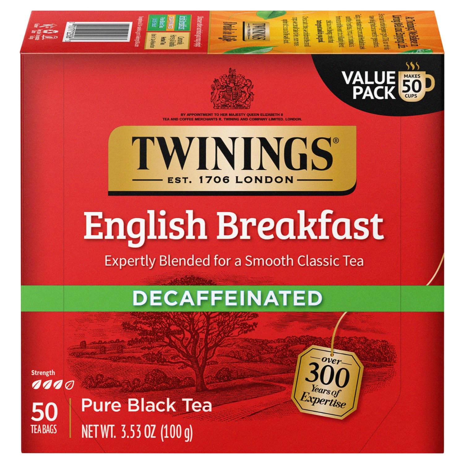 Foto 2 pulgar | Desayuno Inglés Descafeinado Tea Twinings, 50 Bolsitas - Venta Internacional.