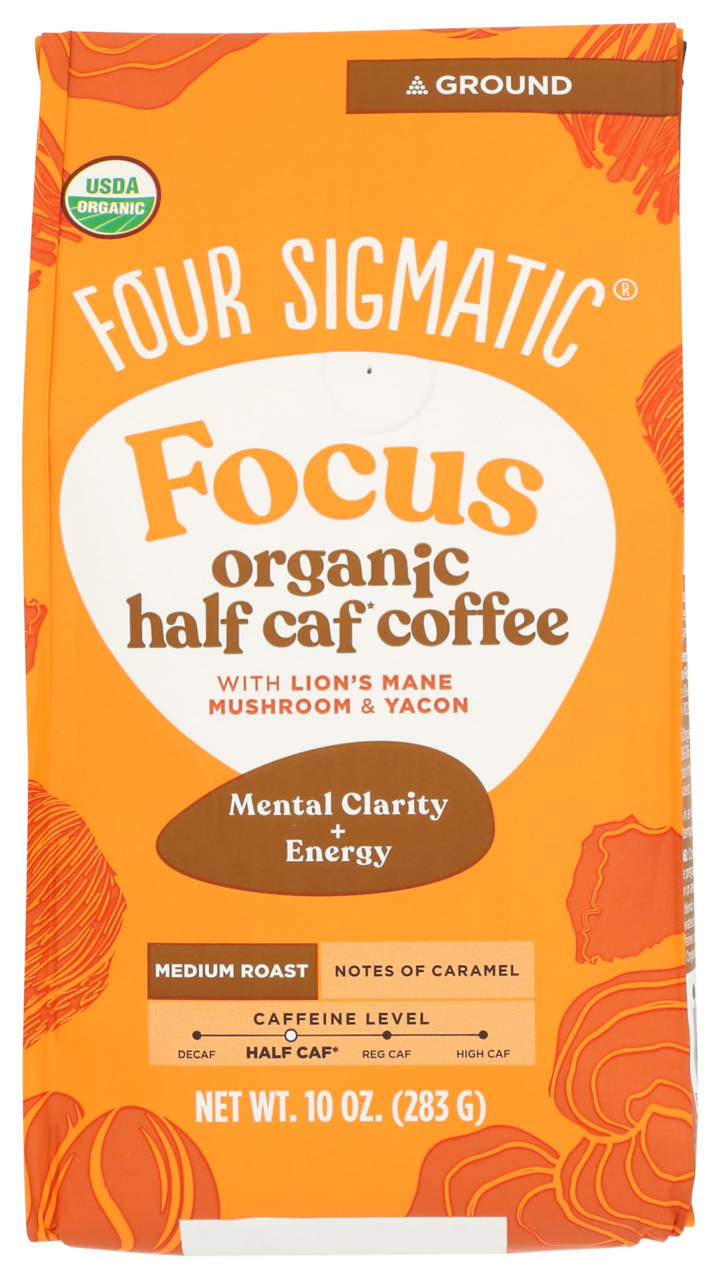 Foto 2 pulgar | Café Four Sigmatic Organic Focus, Medio Café Molido, 300 Ml - Venta Internacional.