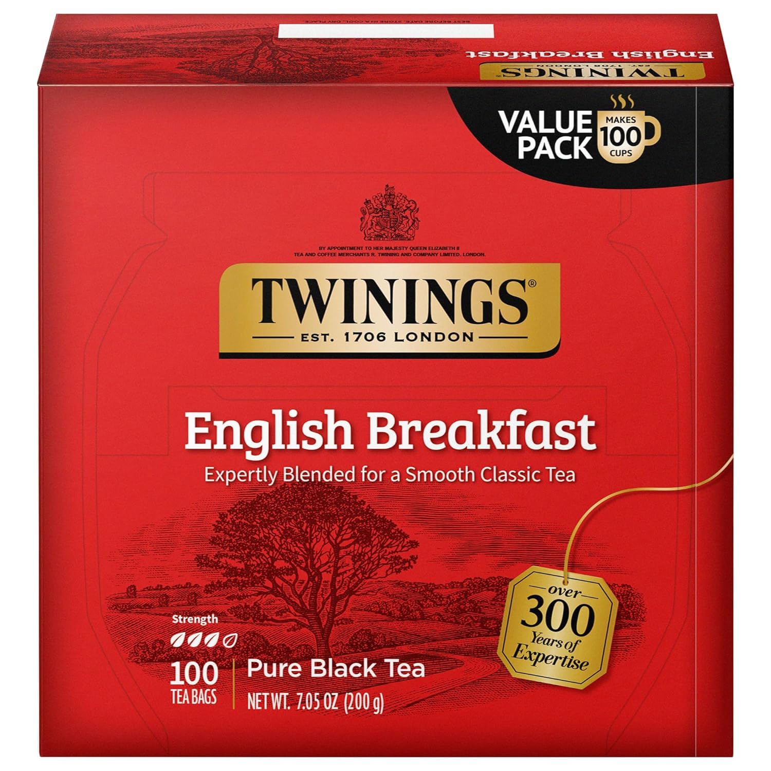 Foto 2 pulgar | Tea Twinings English Breakfast Black 100 Bolsitas De Té Con Cafeína - Venta Internacional.