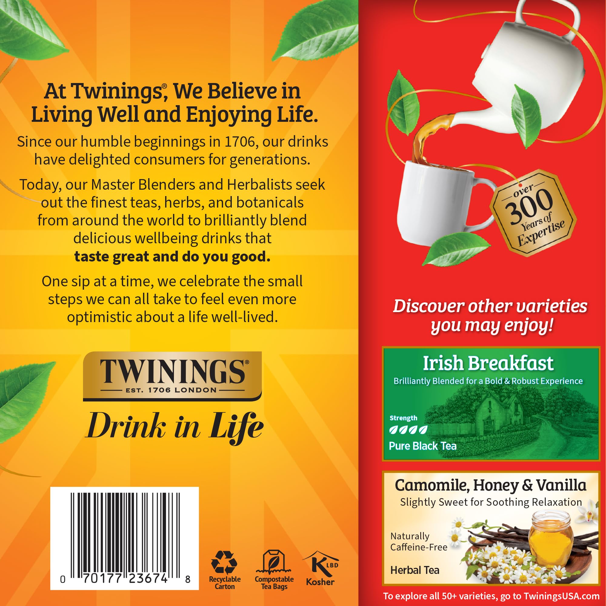 Foto 6 pulgar | Tea Twinings English Breakfast Black 100 Bolsitas De Té Con Cafeína - Venta Internacional.