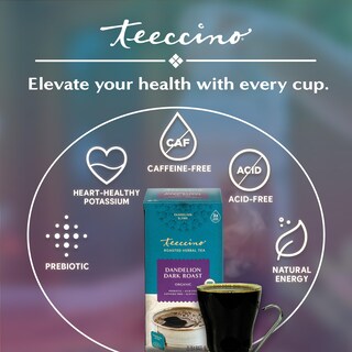 Foto 4 | Té De Hierbas Teeccino Dandelion Dark Roast 25 Bolsitas De Té - Venta Internacional.
