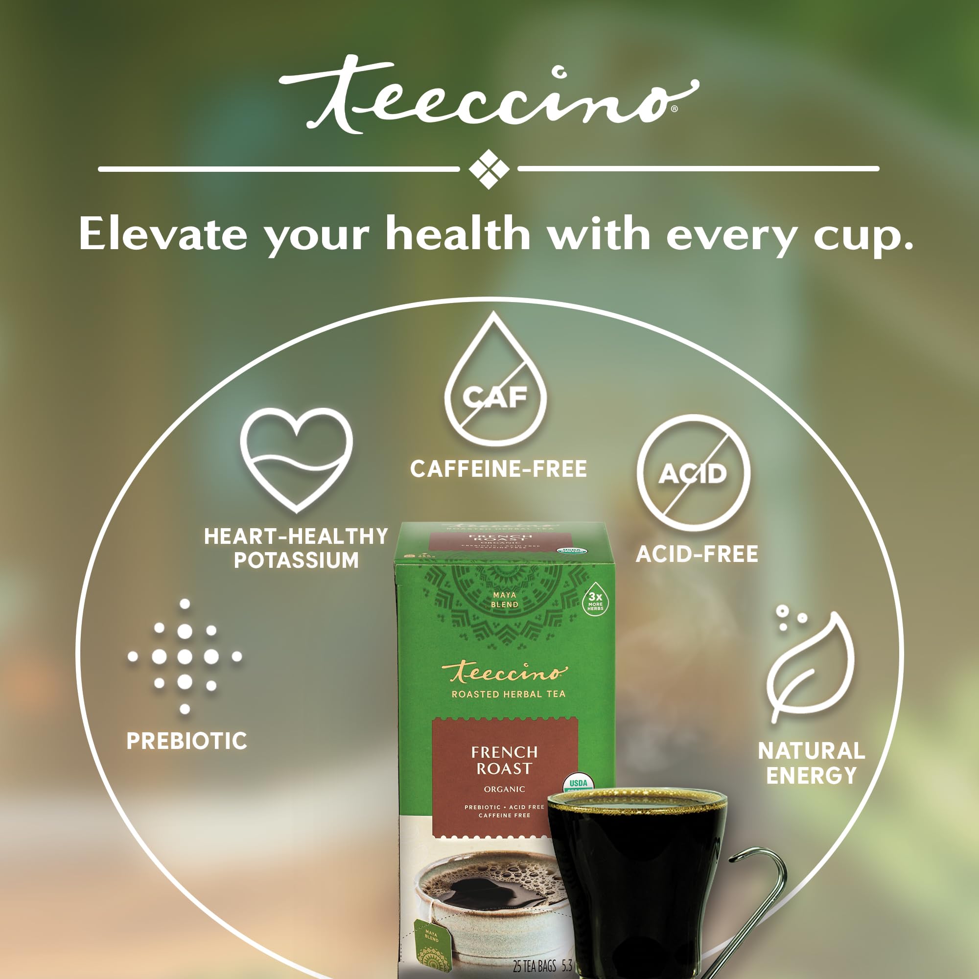 Foto 5 pulgar | Té De Hierbas Teeccino French Roast Sin Cafeína  25 Bolsitas De Té - Venta Internacional.