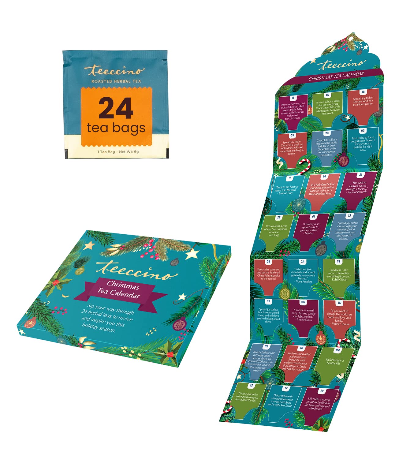 Calendario De Adviento De Té De Hierbas Teeccino 2024  Regalo De Navidad - Venta Internacional.