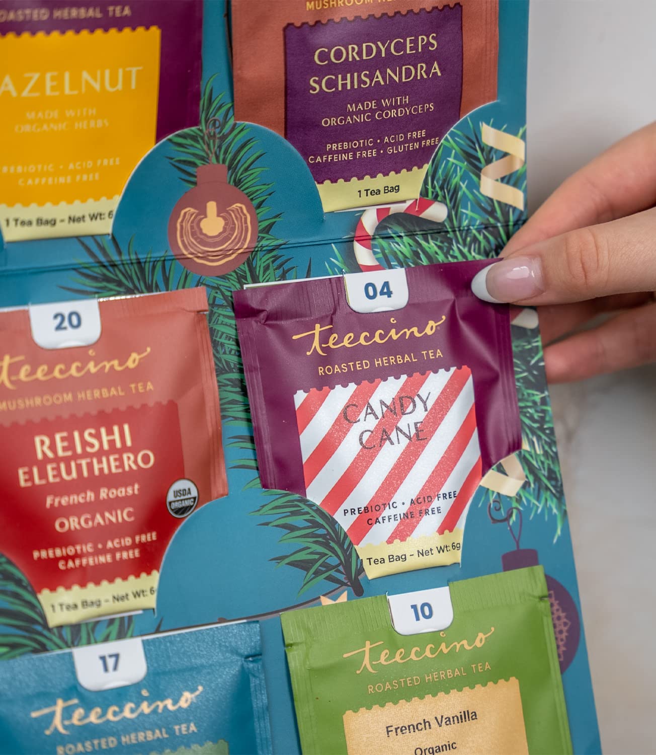 Foto 6 | Calendario De Adviento De Té De Hierbas Teeccino 2024  Regalo De Navidad - Venta Internacional.