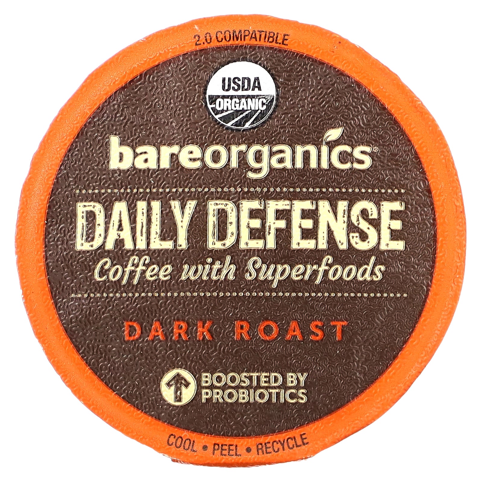 Foto 4 pulgar | Café Bareorganics Daily Defense Dark Roast  10 Tazas  325 Ml - Venta Internacional.