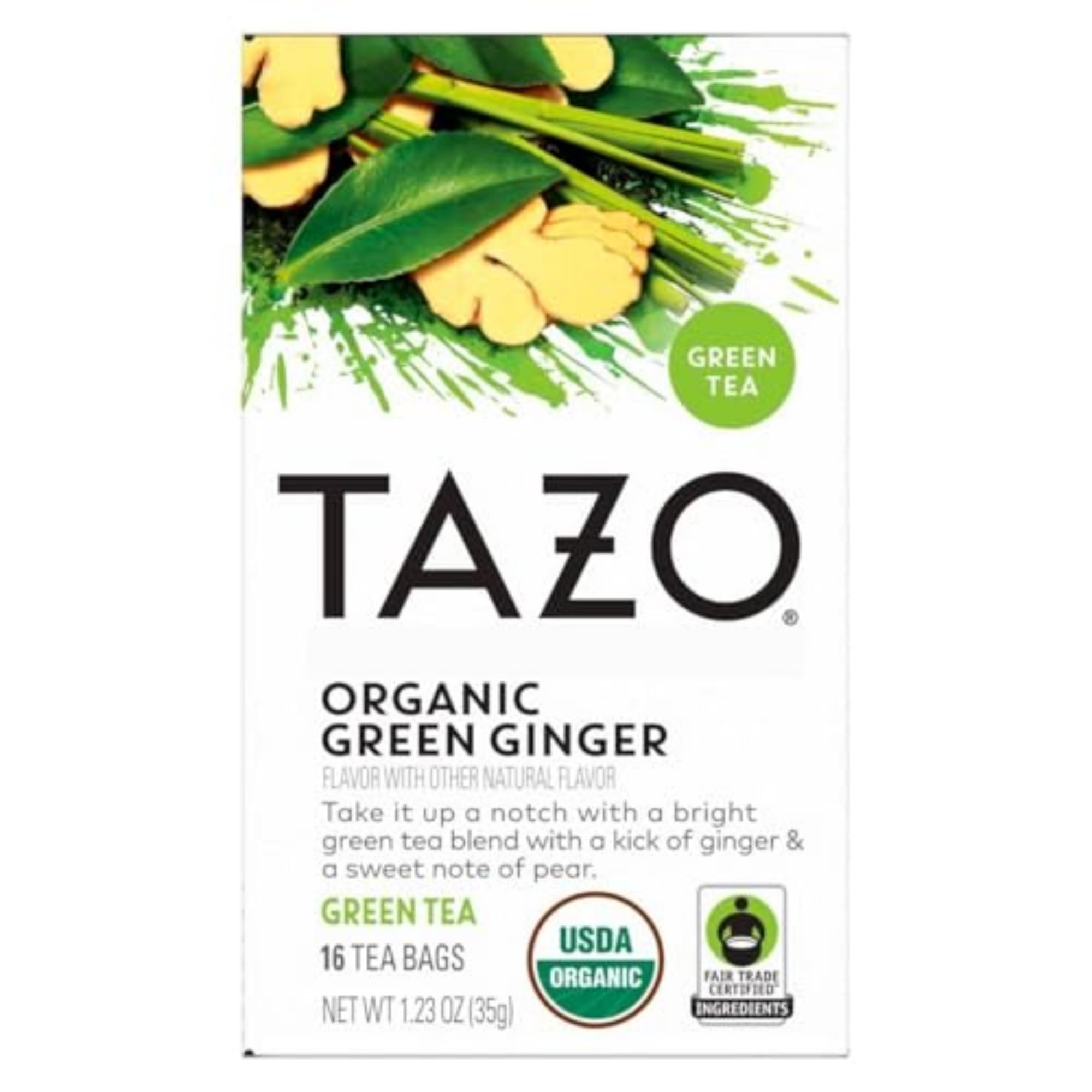 Foto 2 pulgar | Té Tazo Orgánico De Jengibre Verde Con Cafeína 16 Bolsitas - Venta Internacional.
